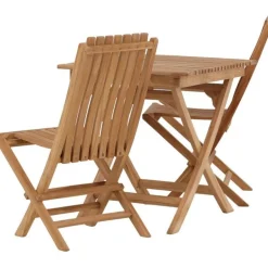 Parvekeryhmä Venture Home, 70x70cm Ghana-taittopöytä + 2 Ghana-taittotuolia