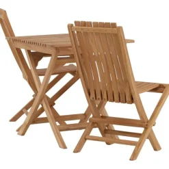 Parvekeryhmä Venture Home, 70x70cm Ghana-taittopöytä + 2 Ghana-taittotuolia