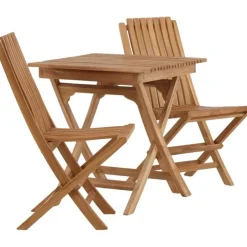 Parvekeryhmä Venture Home, 70x70cm Ghana-taittopöytä + 2 Ghana-taittotuolia