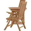 Parvekeryhmä Venture Home, 70x70cm Ghana-taittopöytä + 2 Kenya-taittotuolia, käsinojilla