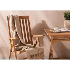 Parvekeryhmä Venture Home, 70x70cm Ghana-taittopöytä + 2 Kenya-taittotuolia, käsinojilla