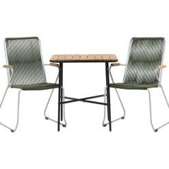 Parvekeryhmä Venture Home, 88x70cm Holmbeck-pöytä + 2 Bois-tuolia