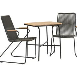 Parvekeryhmä Venture Home, 88x70cm Holmbeck-pöytä + 2 Bois-tuolia