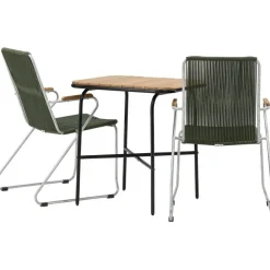 Parvekeryhmä Venture Home, 88x70cm Holmbeck-pöytä + 2 Bois-tuolia