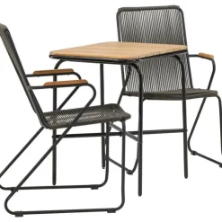 Parvekeryhmä Venture Home, 88x70cm Holmbeck-pöytä + 2 Bois-tuolia