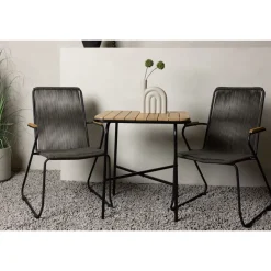 Parvekeryhmä Venture Home, 88x70cm Holmbeck-pöytä + 2 Bois-tuolia