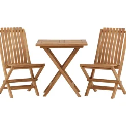 Parvekeryhmä Venture Home, 70x70cm Kenya-pöytä + 2 Ghana-taittotuolia