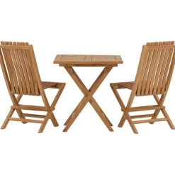 Parvekeryhmä Venture Home, 70x70cm Kenya-pöytä + 2 Ghana-taittotuolia