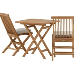 Parvekeryhmä Venture Home, 70x70cm Kenya-pöytä + 2 Kenya-taittotuolia, pehmusteilla