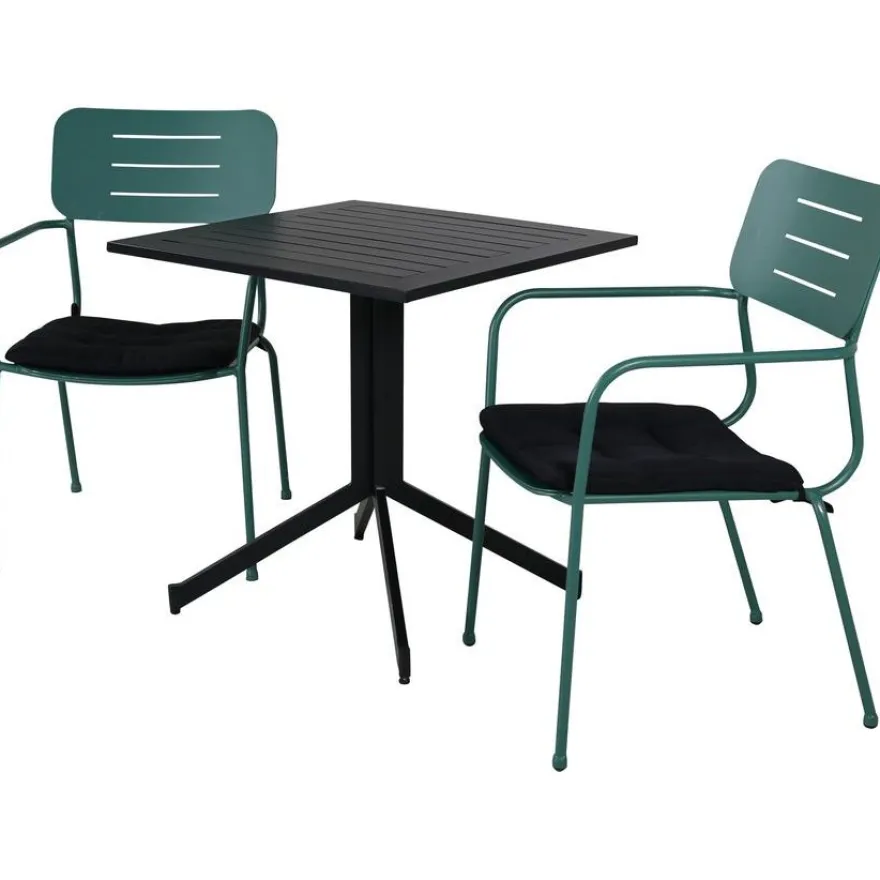 Parvekeryhmä Venture Home, 70x70cm Way-pöytä + 2 Nicke-tuolia