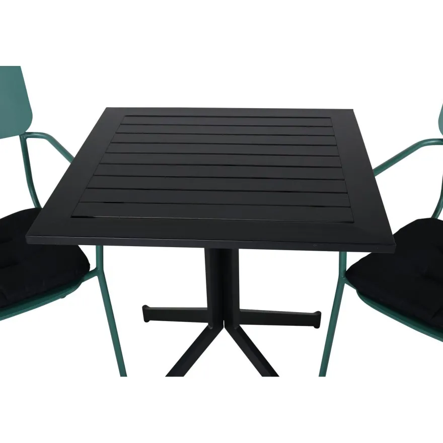 Parvekeryhmä Venture Home, 70x70cm Way-pöytä + 2 Nicke-tuolia