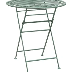 Parvekesetti Home4you Mint, pöytä + 2 tuolia, takorauta, antiikkivihreä