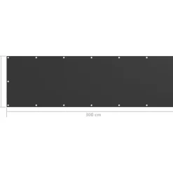 Parvekkeen suoja antrasiitti 90x300 cm oxford kangas