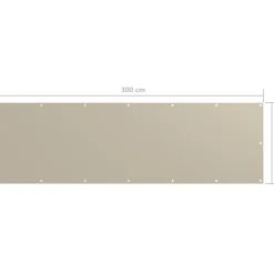 Parvekkeen suoja beige 90x300 cm oxford kangas