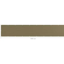 Parvekkeen suoja harmaanruskea 90x500 cm hdpe