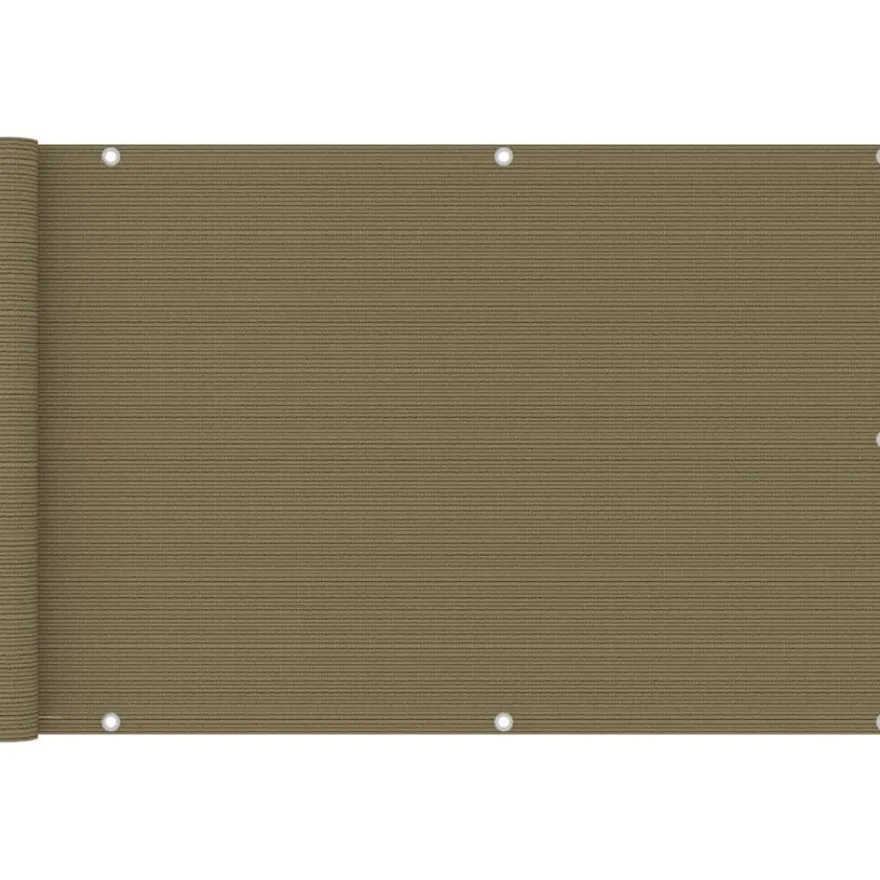 Parvekkeen suoja harmaanruskea 90x500 cm hdpe