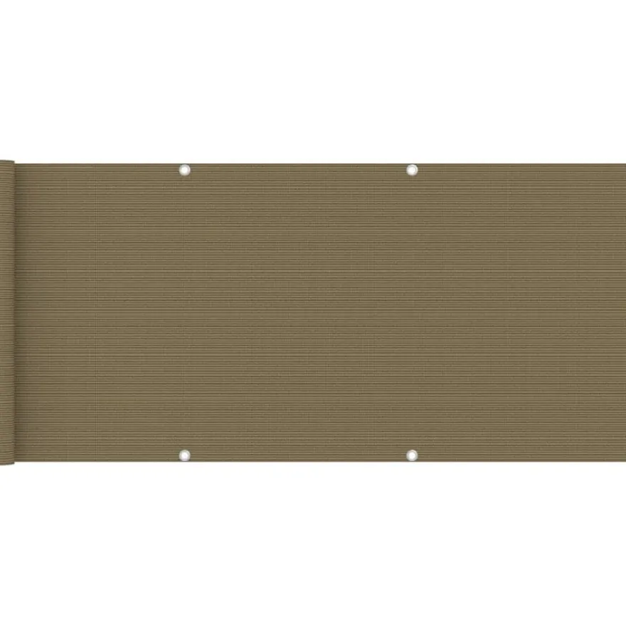 Parvekkeen suoja harmaanruskea 75x400 cm hdpe