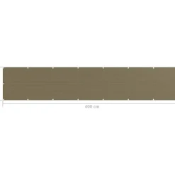 Parvekkeen suoja harmaanruskea 75x400 cm hdpe