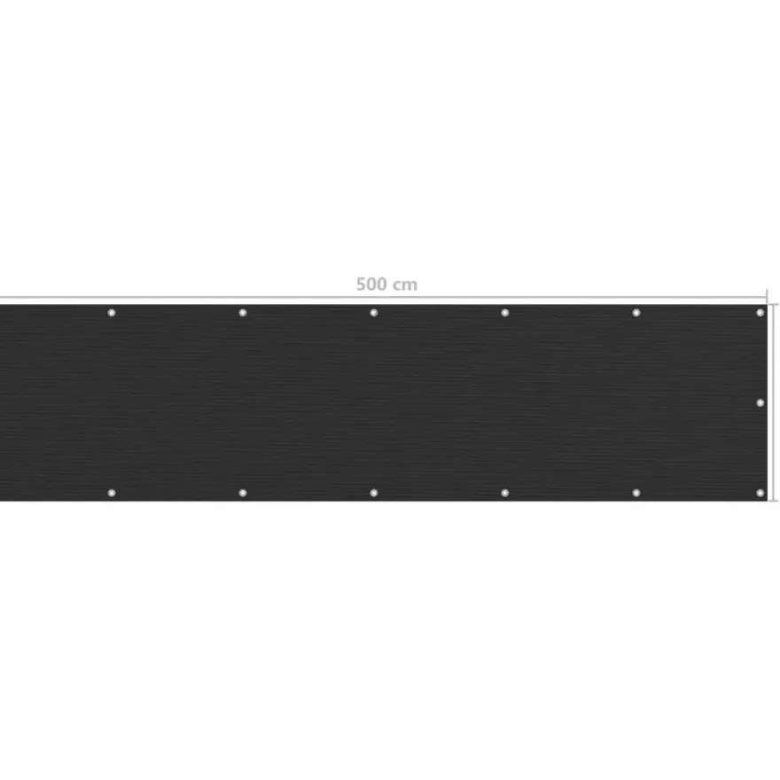 Parvekkeen suoja hdpe 75x500 cm antrasiitti