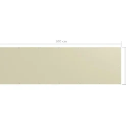 Parvekkeen suoja kerma 90x300 cm oxford kangas