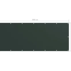 Parvekkeen suoja tummanvihreä 120x300 cm oxford kangas
