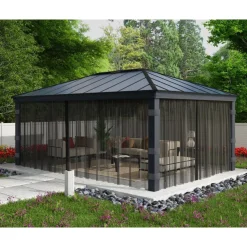 Paviljongin hyttysverkkosarja Palram-Canopia Dallas, musta, eri kokoja