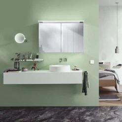 Peilikaappi LED-valaisimella Bathlife Glänsa, valkoinen, eri kokoja