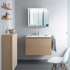 Peilikaappi LED-valaisimella Bathlife Glänsa, valkoinen, eri kokoja