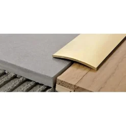 Peitelista Progress Profiles Prosol, 2,7m, 30mm, 0-5mm, liimakiinnitys, messinki