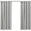 Pellavamaiset pimennysverhot koukuilla 2kpl harmaa 140x175cm