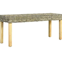 Penkki 110 cm luonnollinen kubu-rottinki ja täysi mangopuu