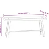 Penkki 110 cm täysi tiikki (40743)