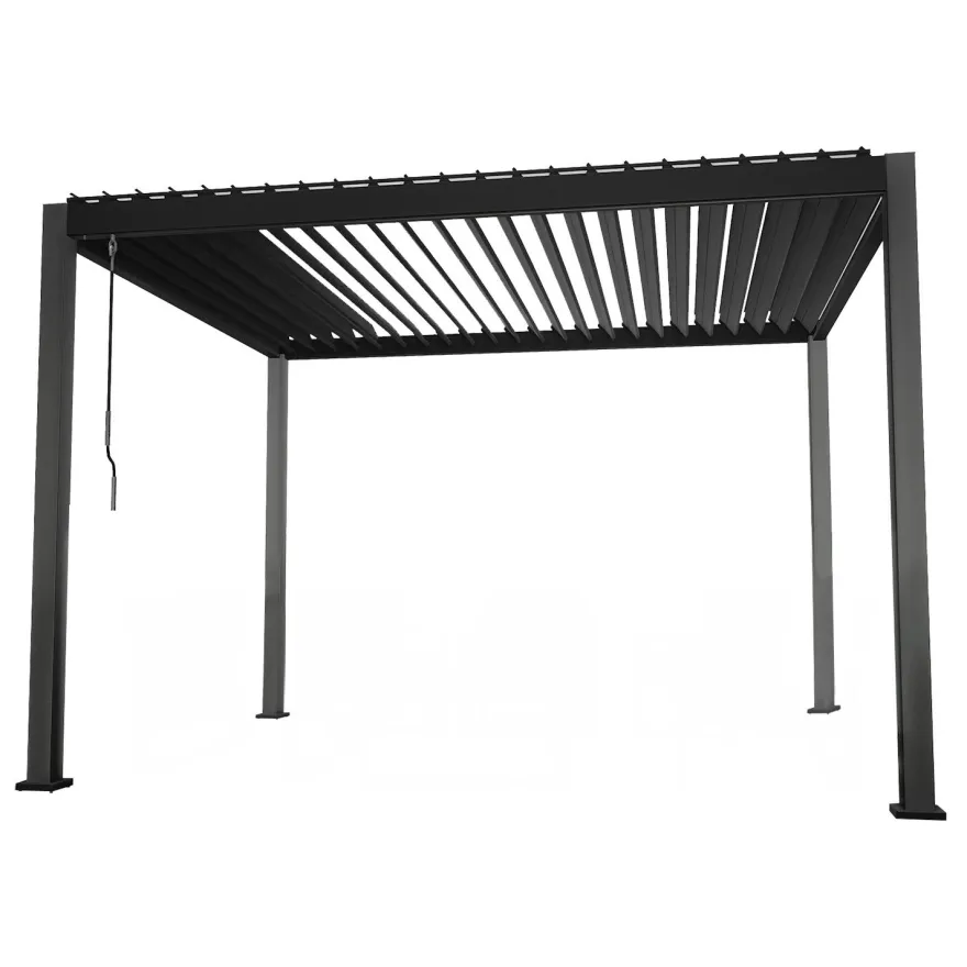Pergola Home4you Mirador-111, 300x400cm, tummanharmaa