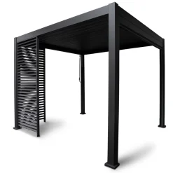 Pergolan säleikköpaneeli Home4you Mirador-111, 93x238 cm, tummanharmaa