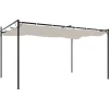 Pergola sisäänvedettävä katto kerma 395x292x230 cm