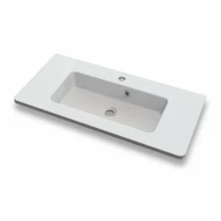 Pesuallas Grip Annabelle 80, 800x400mm, valumarmori, valkoinen