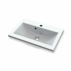 Pesuallas Grip Claudia Thin, 390x500mm, valumarmori, valkoinen