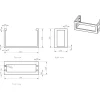 Pesualtaan seinäteline Interia 39-3530, 400x220x150mm, rst