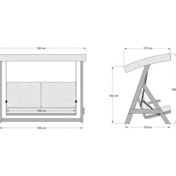Pihakeinu Linento Garden Paris 2000, 3-istuttava