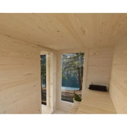 Pihasauna Palmako Sanna, sis. tuplalasilla liukuovet 12,8 m²