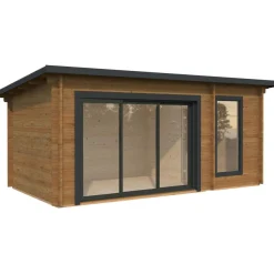 Pihasauna Palmako Sanna, sis. tuplalasilla liukuovet 12,8 m²