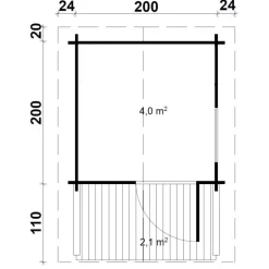 Pihasauna Tene Niklas 6.2m²