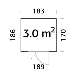 Pihavaja Palmako Leif, 3m² EL16-1817-1