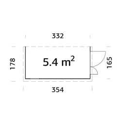Pihavaja Palmako Mia, 5,4m² EL16-3317