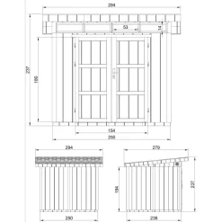 Pihavaja Timbela LP SmartSide M901A-M904A, tuplaovi, eri kokoja