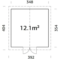Pihavarasto Palmako Lucas, 12,1m² EL16-3534