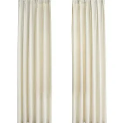 Pimennysverhot koukuilla 2 kpl sametti kerma 140x225 cm