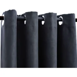 Pimennysverhot metallirenkailla 2 kpl antrasiitti 140x175 cm