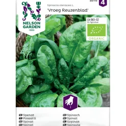 Pinaatti Nelson Garden Vroeg Reuzenblad Organic, siemenet