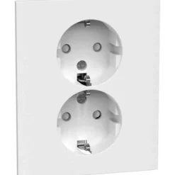 Pistorasia Gelia Connect 2 Home, 2-osainen, 16A, maadoitettu, uppo-asennus, valkoinen